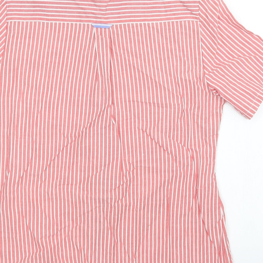 Prewron Womens Red Striped  Basic Button-Up Size 10