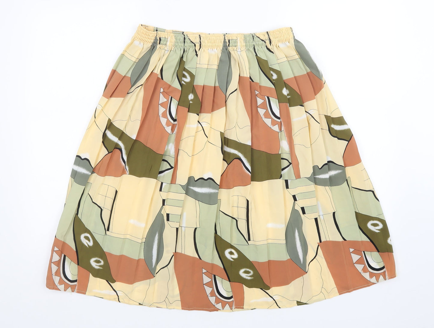 Preworn Womens Multicoloured Geometric  A-Line Skirt Size 30 in