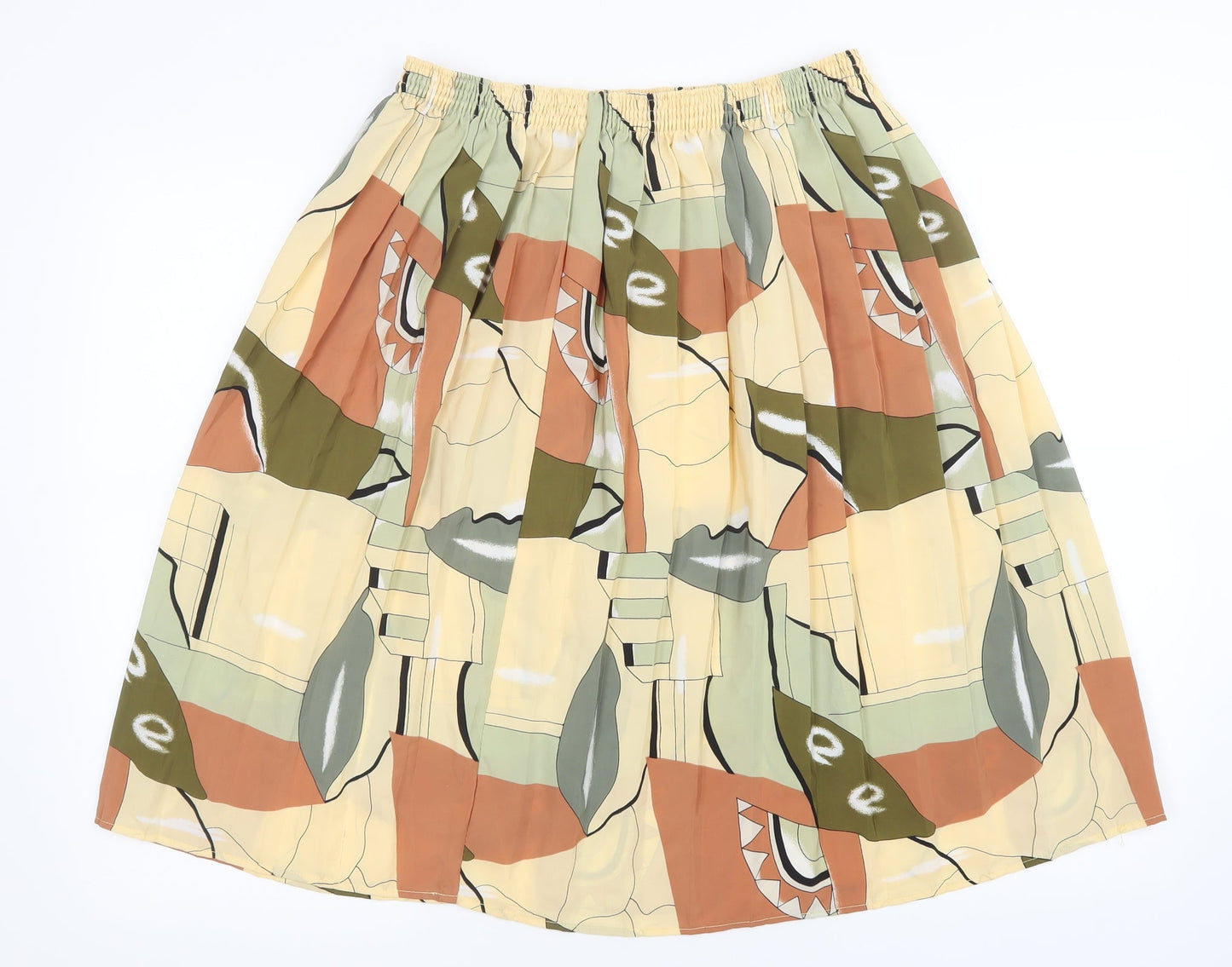 Preworn Womens Multicoloured Geometric  A-Line Skirt Size 30 in