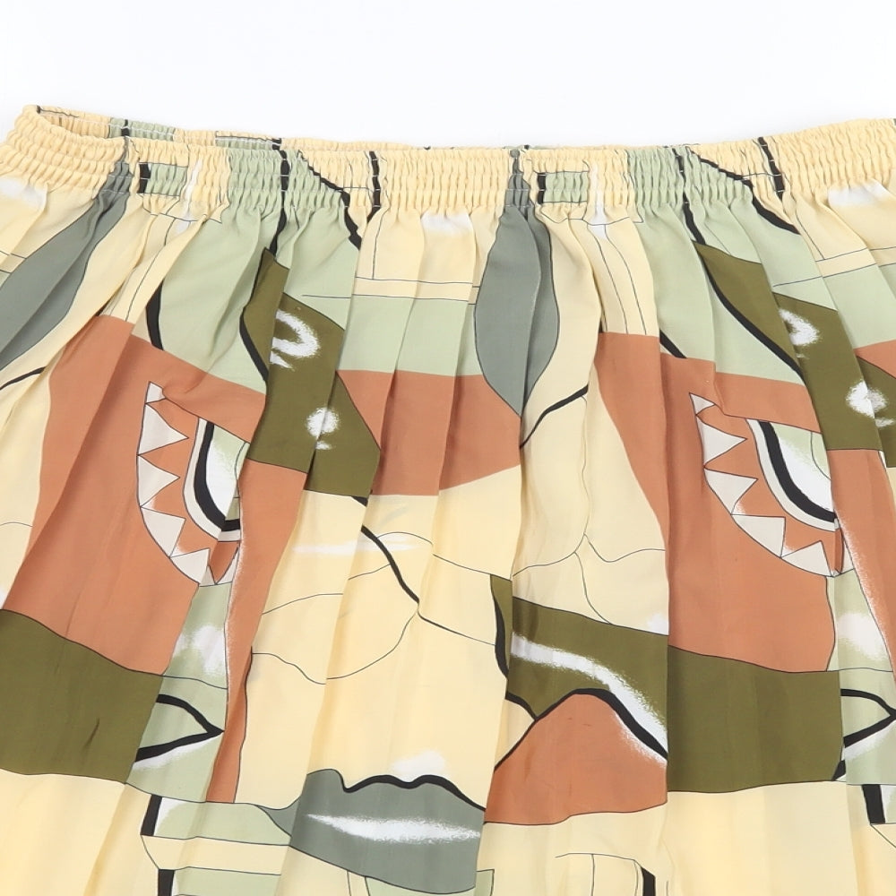 Preworn Womens Multicoloured Geometric  A-Line Skirt Size 30 in