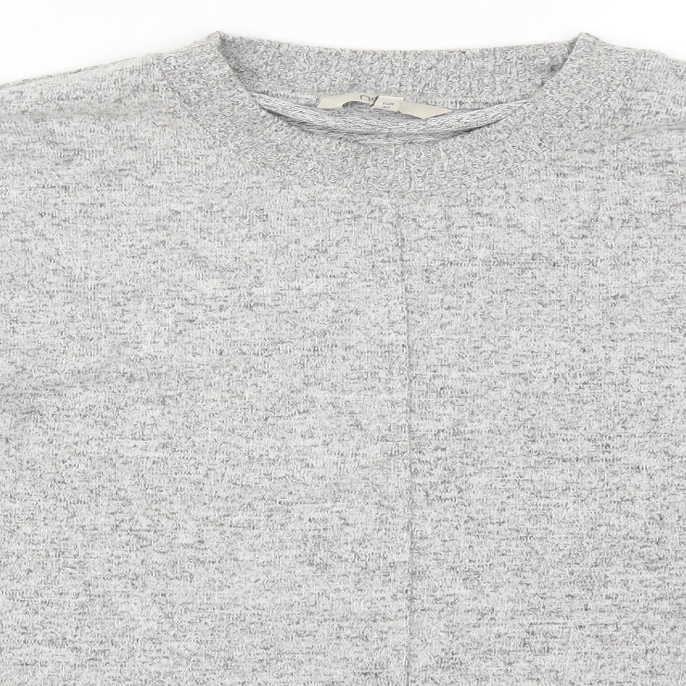 Nex Womens Grey  Knit Pullover Jumper Size 14