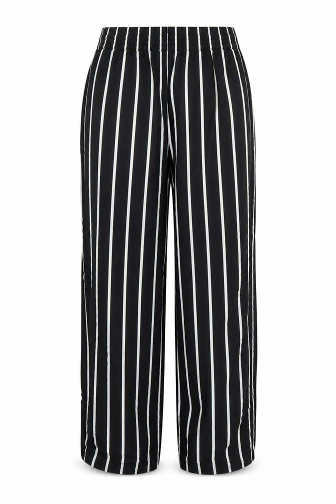 H&M Womens Black Striped  Trousers  Size 4 L28 in