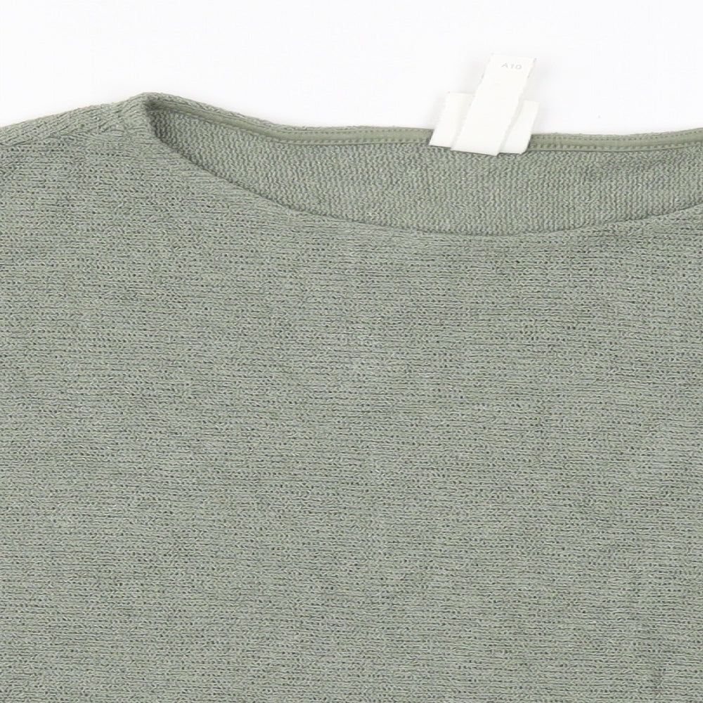 H&M Womens Green  Knit Pullover Jumper Size M