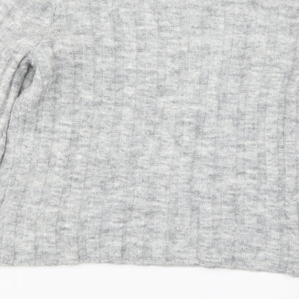 H&M Womens Grey  Knit Pullover Jumper Size XS