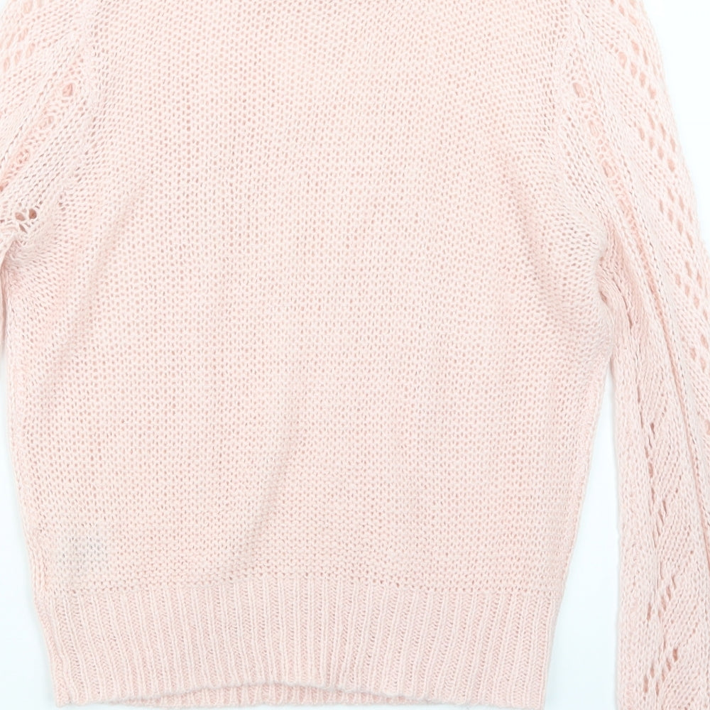 Brave Soul Womens Pink  Knit Pullover Jumper Size 14