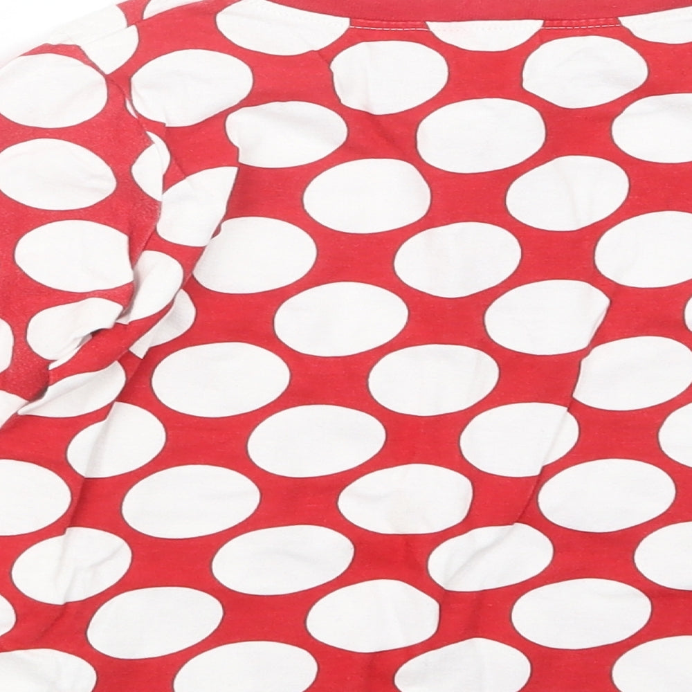 George Girls Red Polka Dot  Basic T-Shirt Size 5-6 Years