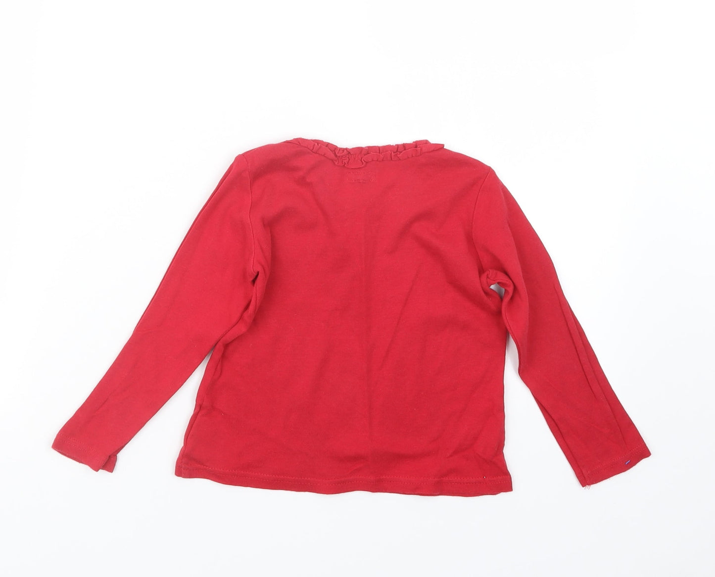 NEXT Girls Red   Basic T-Shirt Size 2-3 Years