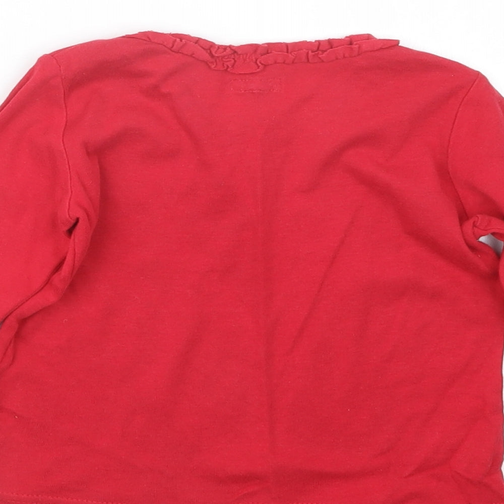 NEXT Girls Red   Basic T-Shirt Size 2-3 Years