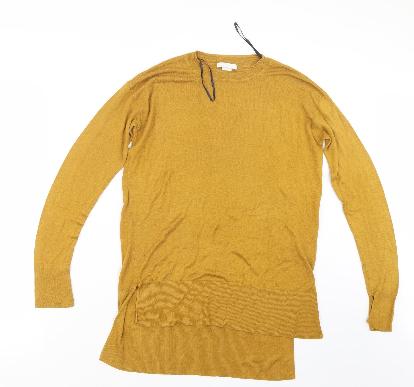 H&M Womens Yellow  Knit Pullover Jumper Size XS