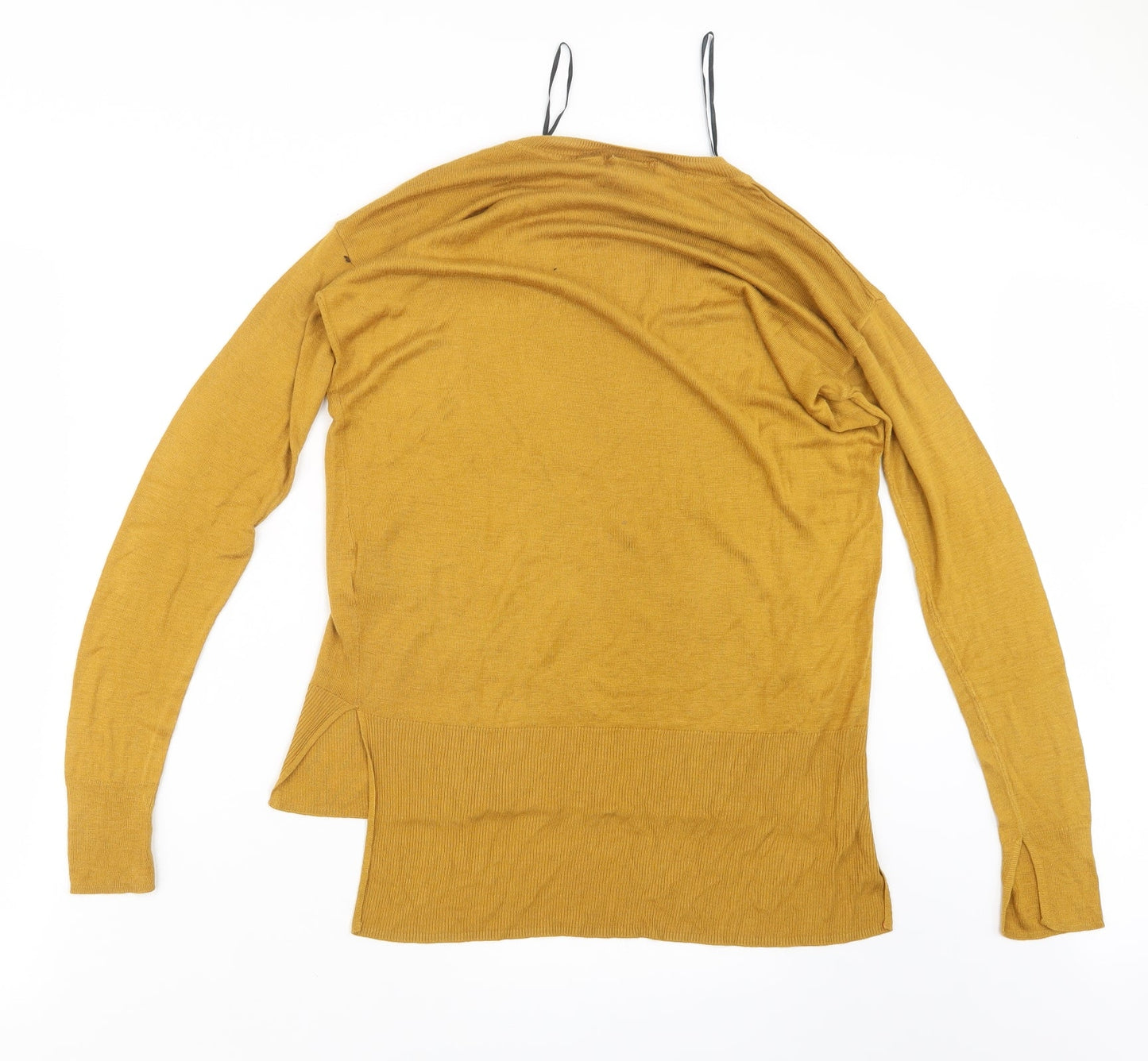 H&M Womens Yellow  Knit Pullover Jumper Size XS