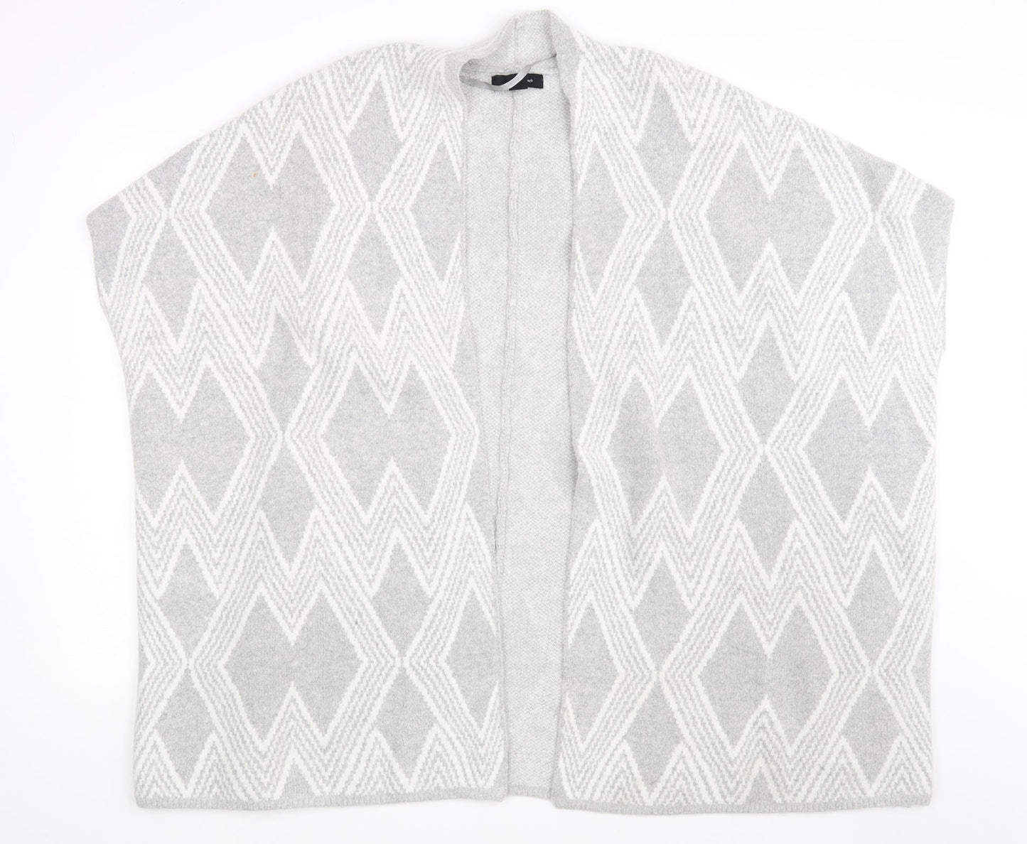 Atmosphere Womens Grey Argyle/Diamond  Wrap Jumper One Size