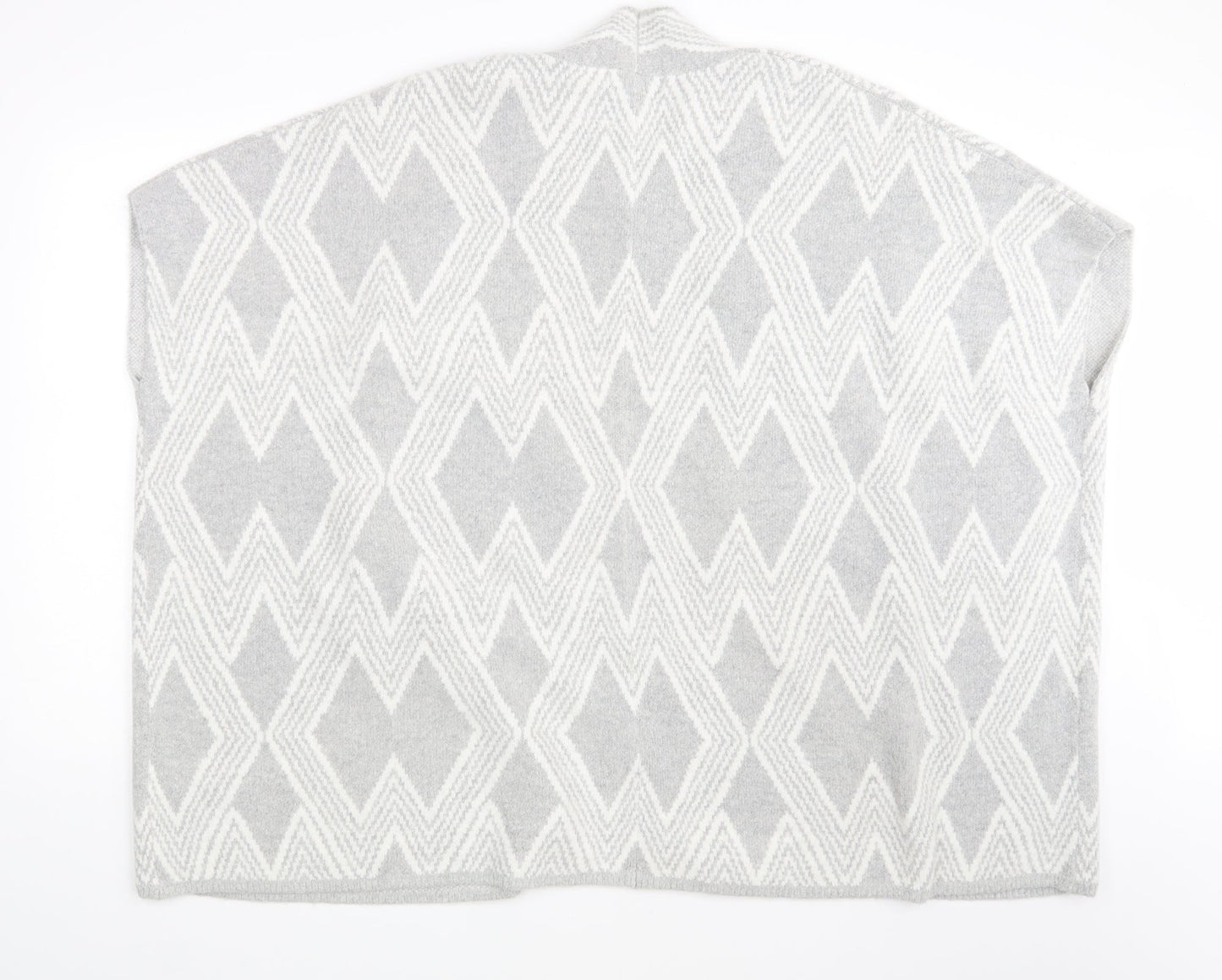 Atmosphere Womens Grey Argyle/Diamond  Wrap Jumper One Size