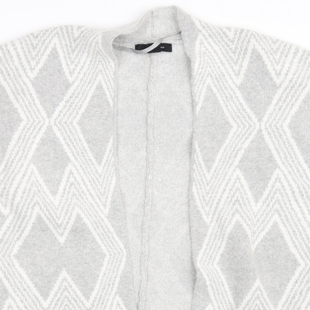 Atmosphere Womens Grey Argyle/Diamond  Wrap Jumper One Size