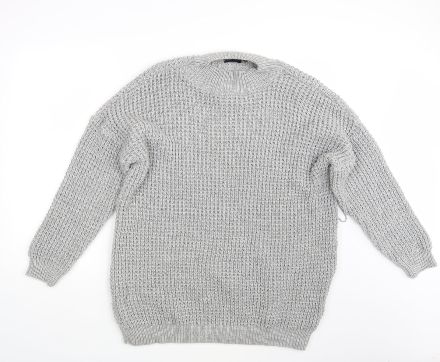 PRETTYLITTLETHING Womens Grey   Pullover Jumper Size 10