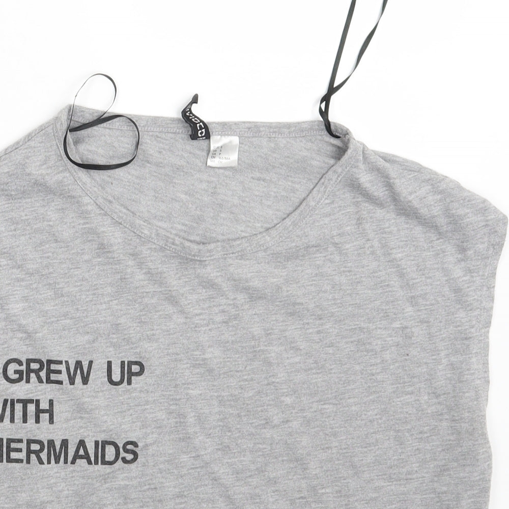 H&M Womens Grey   Basic T-Shirt Size S