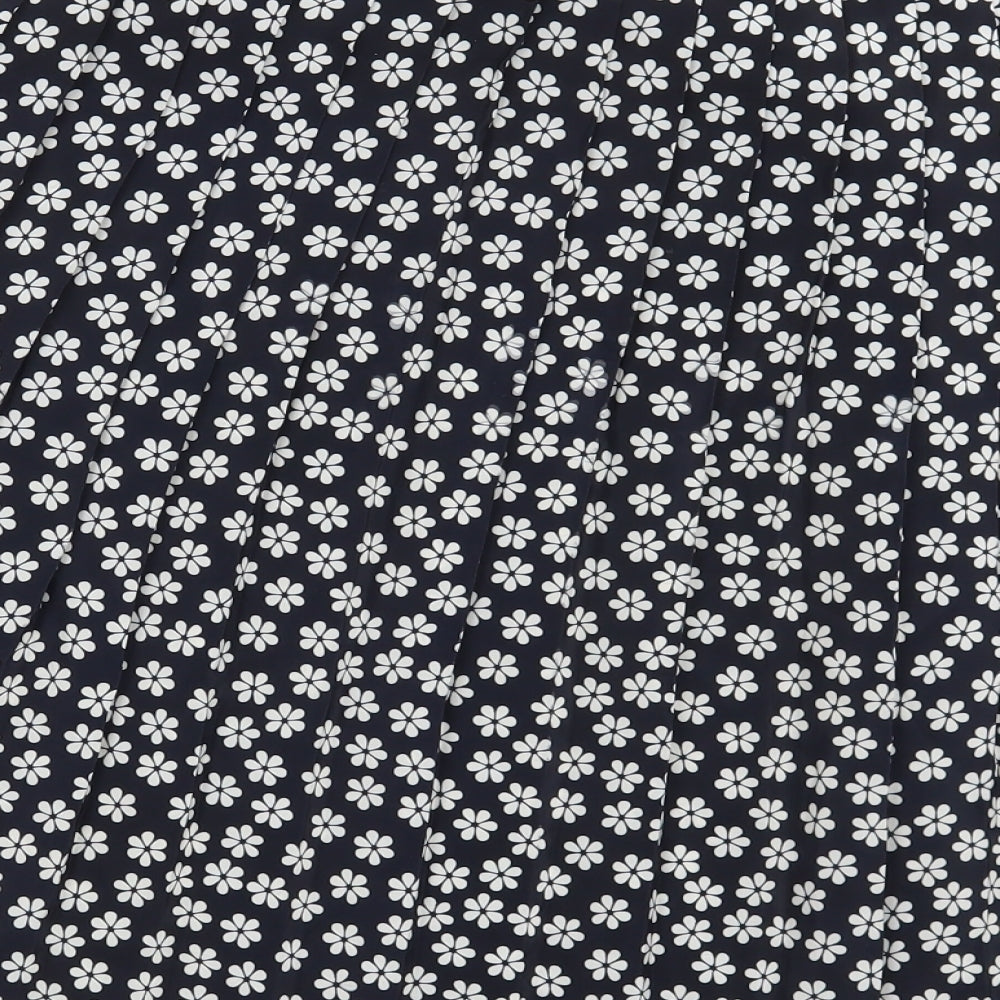 Preworn Womens Black Floral  A-Line Skirt One Size