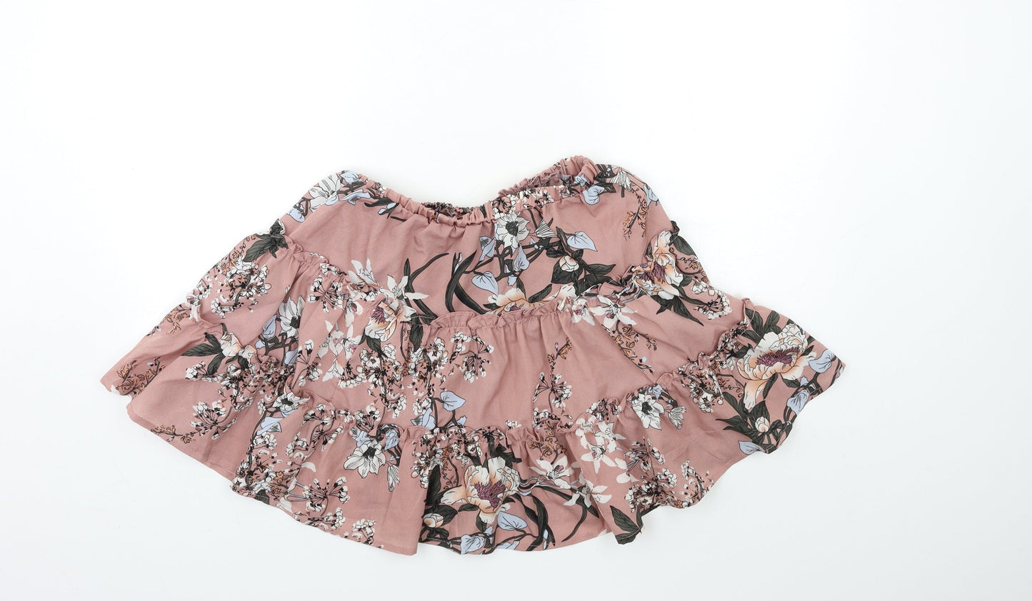 Preworn Womens Pink Floral  Pleated Set Size 26 in