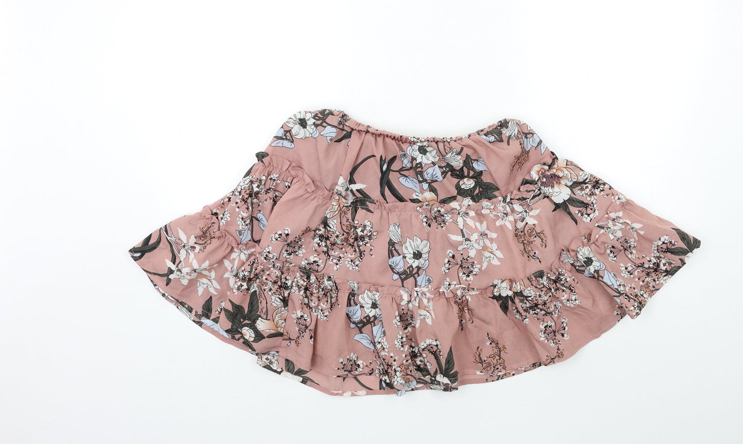 Preworn Womens Pink Floral  Pleated Set Size 26 in