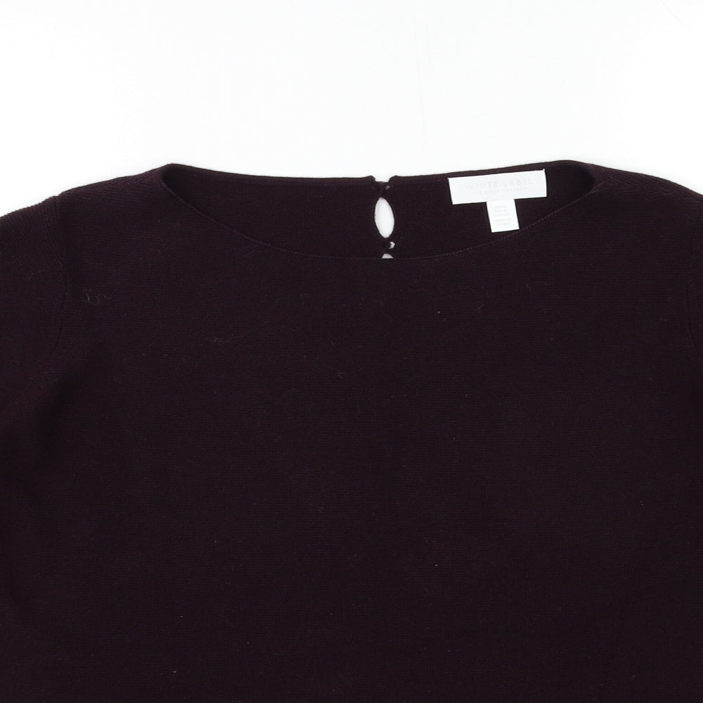 The White Label Womens Red  Knit Pullover Jumper Size 8