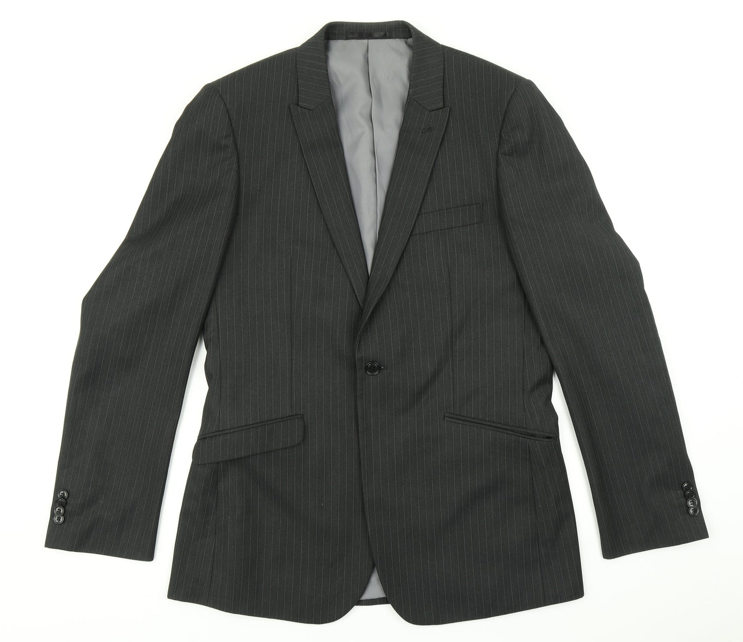 Burton Mens Black Striped  Jacket Blazer Size 42