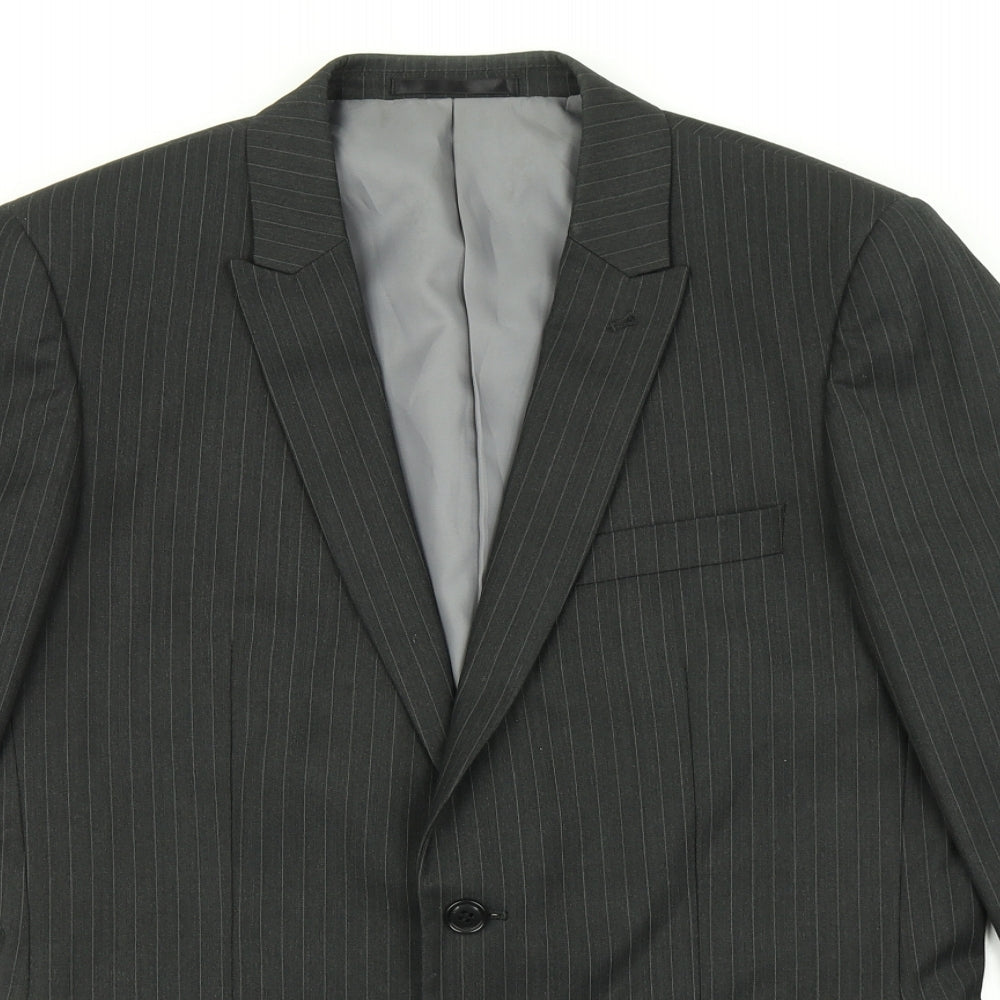 Burton Mens Black Striped  Jacket Blazer Size 42