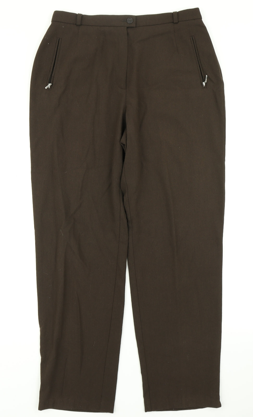 Marks & Spencer Womens Brown   Dress Pants Trousers Size 14 L27 in