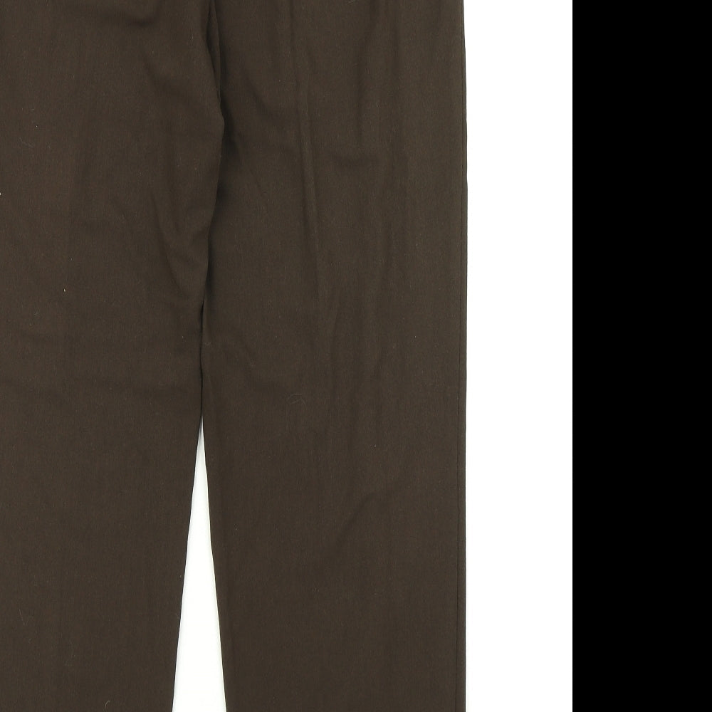 Marks & Spencer Womens Brown   Dress Pants Trousers Size 14 L27 in