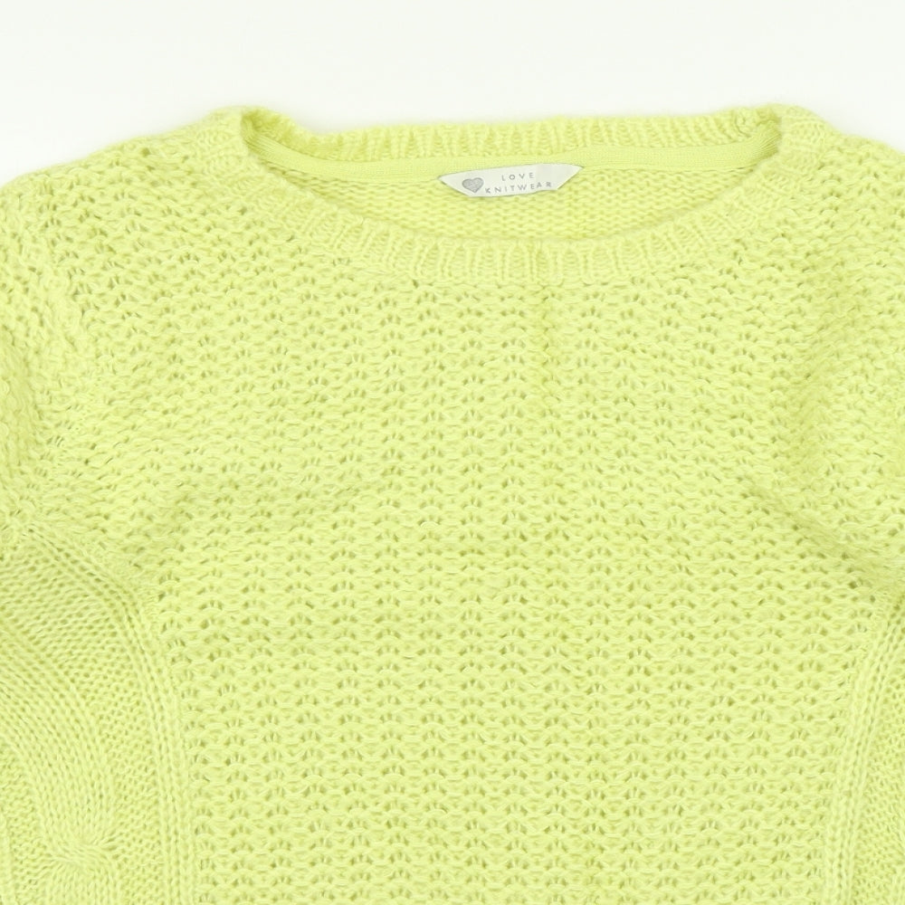BHS Womens Yellow  Knit Pullover Jumper Size 14