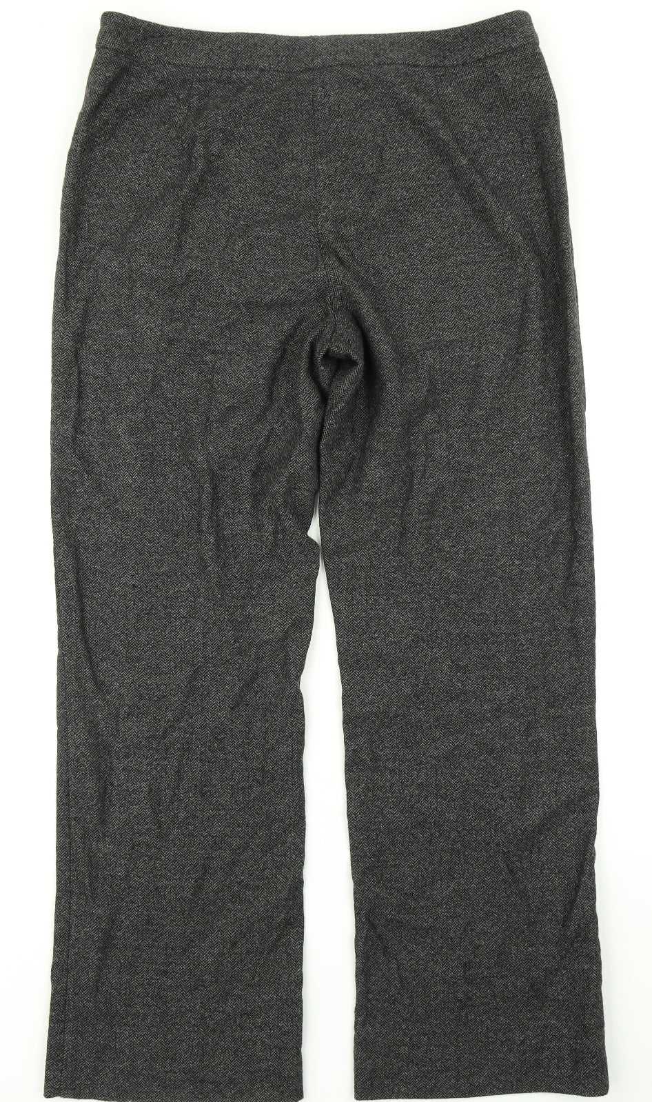 Preworn Womens Grey Herringbone  Dress Pants Trousers Size 34 in L28 in