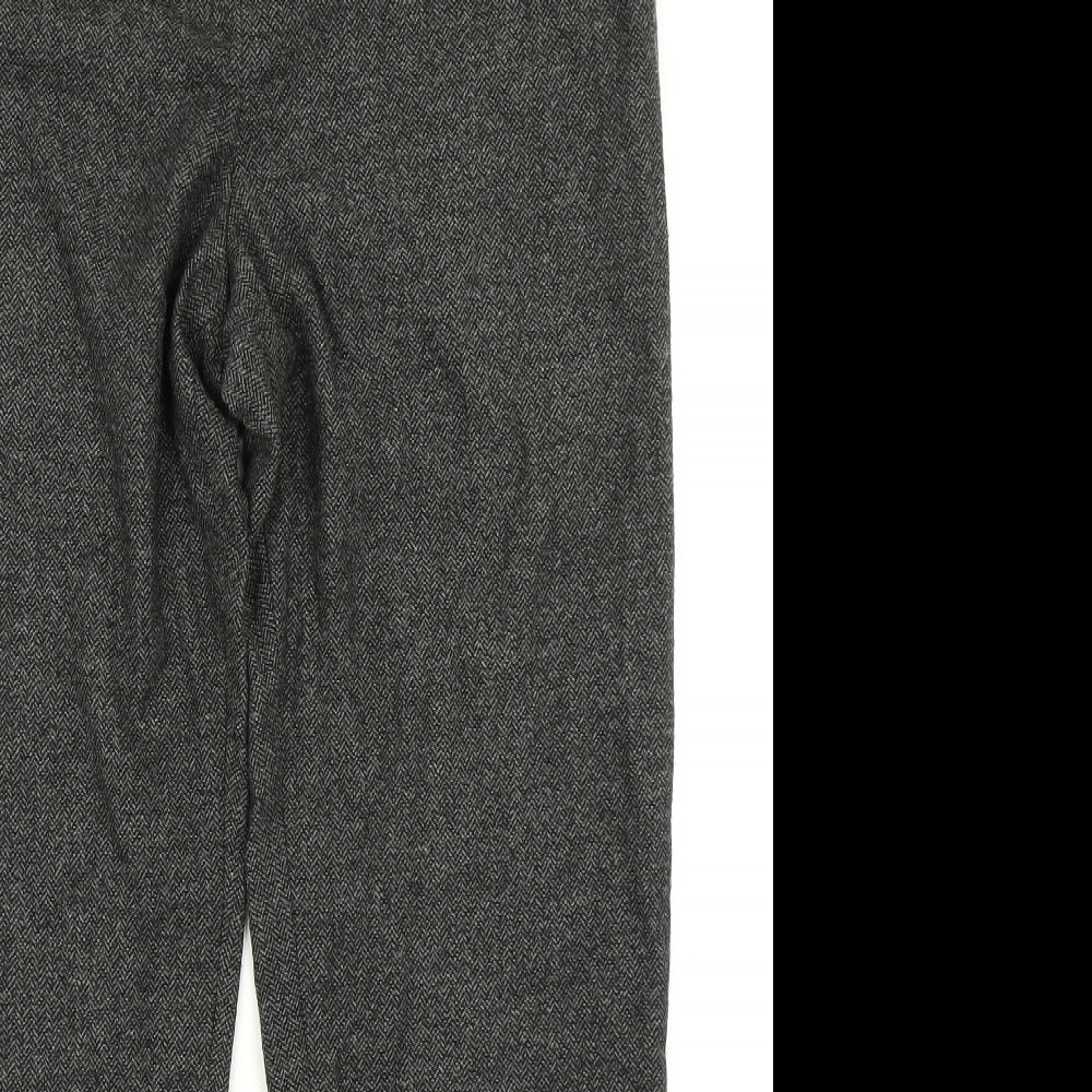 Preworn Womens Grey Herringbone  Dress Pants Trousers Size 34 in L28 in