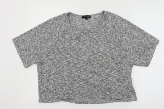 New Look Womens Grey  Jersey Basic T-Shirt Size 10