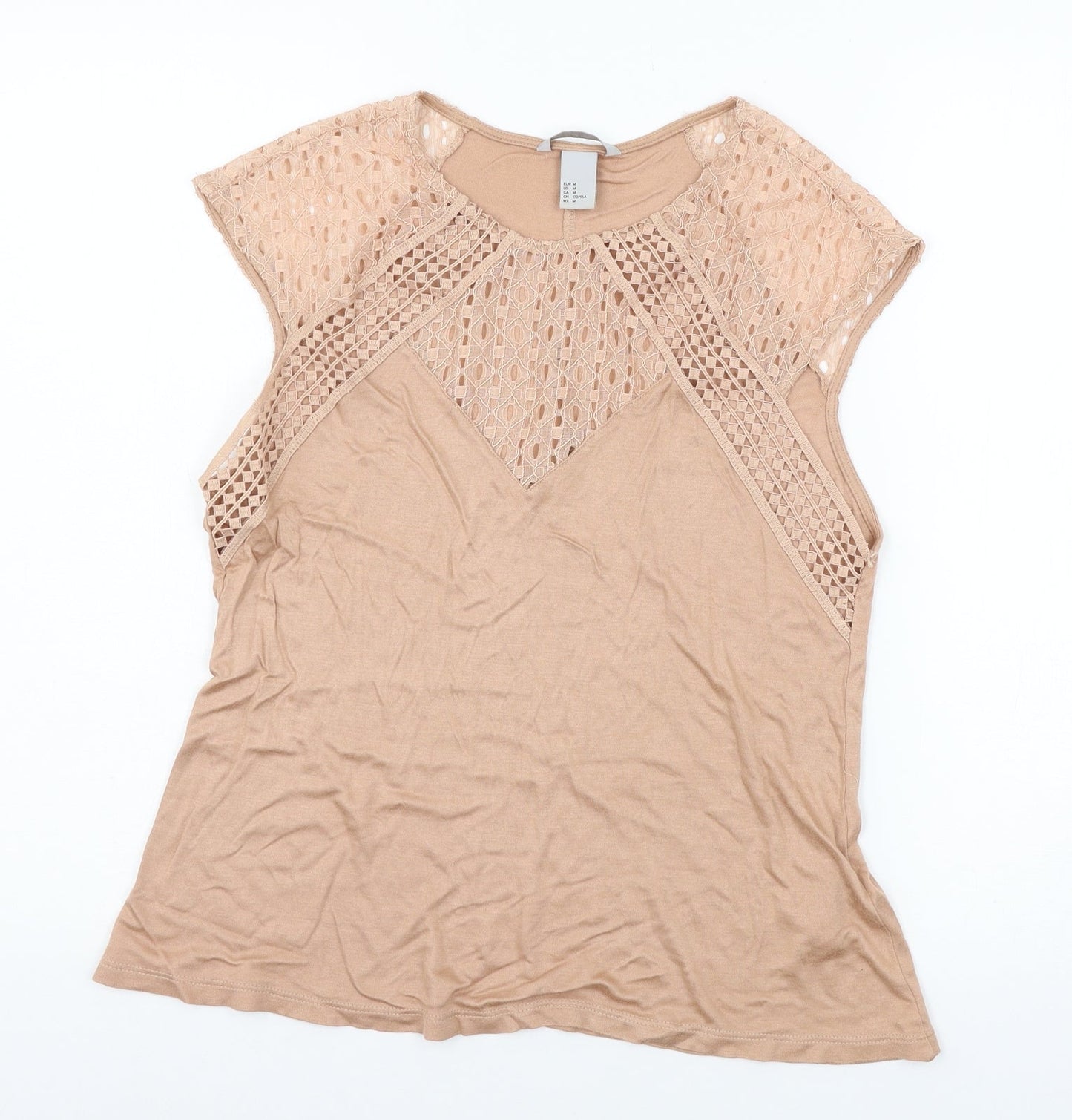H&M Womens Pink  Jersey Basic T-Shirt Size M