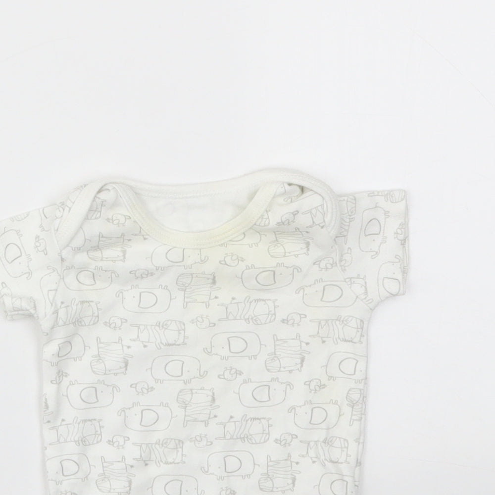 TU Baby Multicoloured Animal Print  Babygrow One-Piece Size 3-6 Months