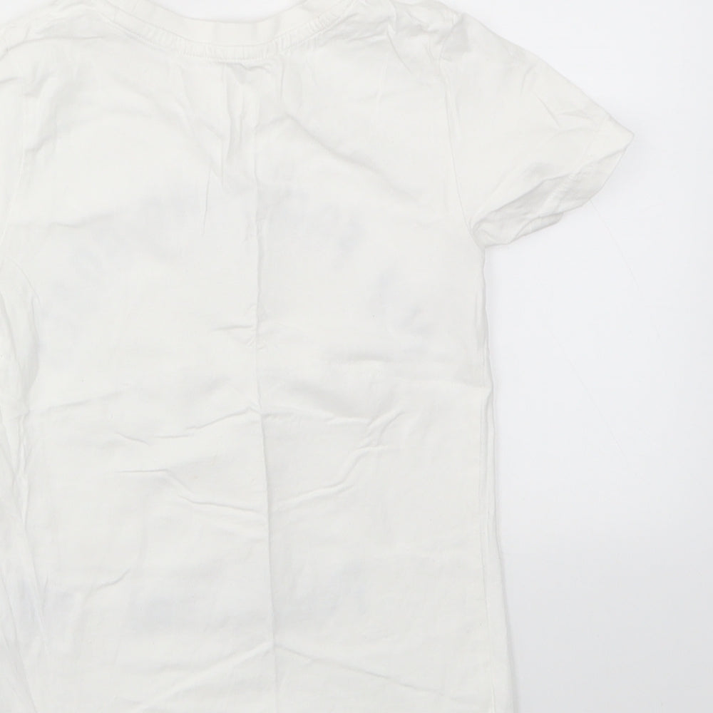 H&M Girls White   Basic T-Shirt Size 4-5 Years