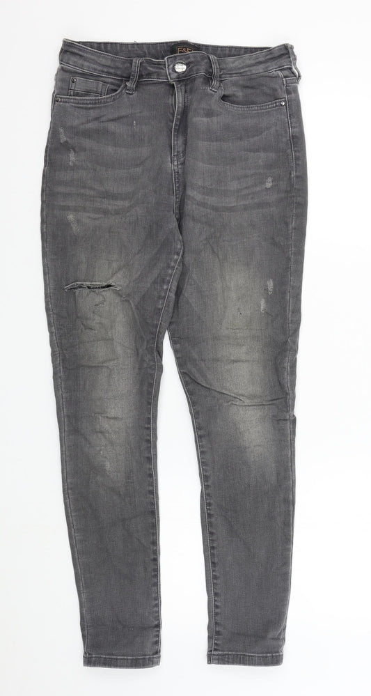 F&F Womens Grey   Skinny Jeans Size 12 L28 in