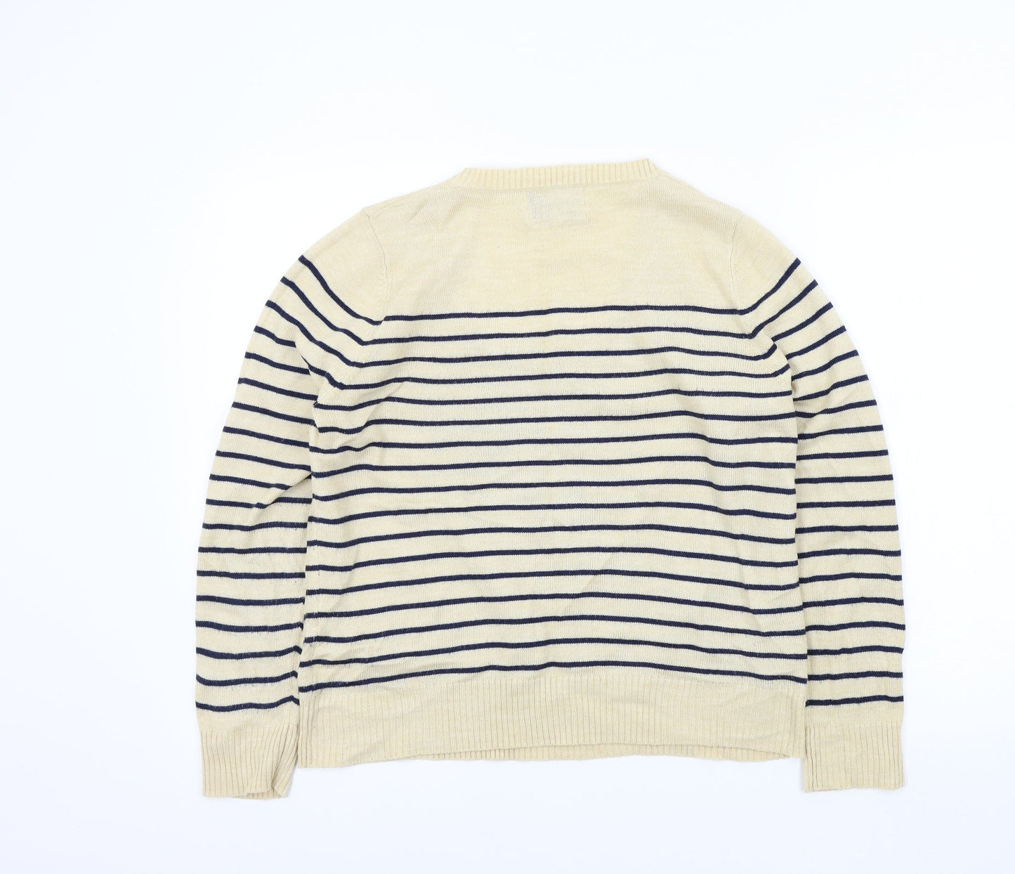 Papaya Womens Beige Striped  Pullover Jumper Size 14