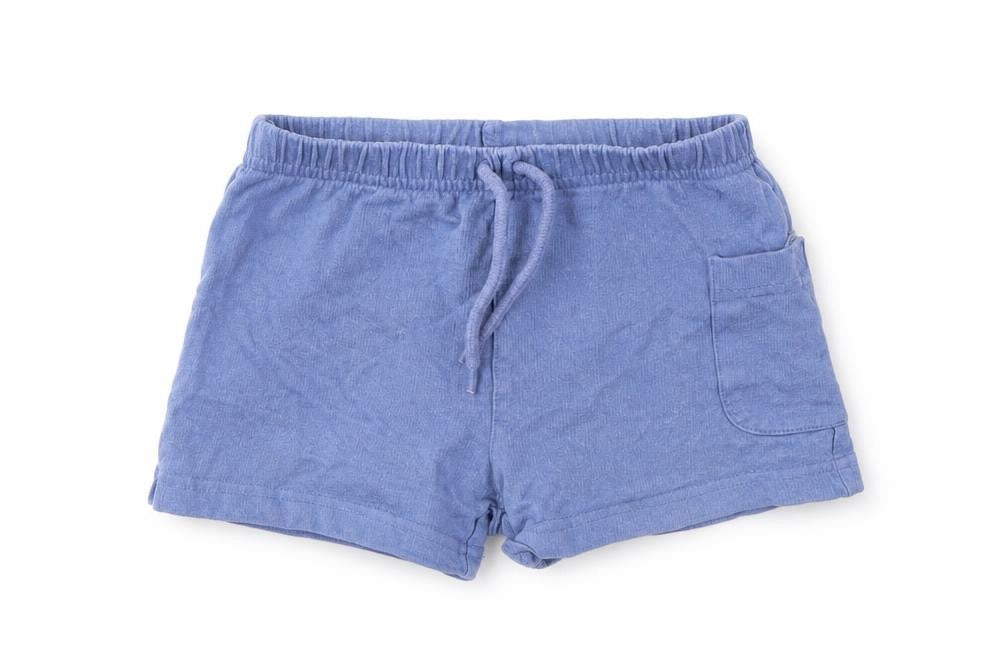 Front view of Gap boys’ blue colourblock jogger trousers, size 12-18, months