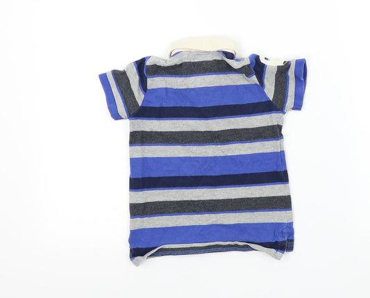NEXT Boys Black Striped  Basic Polo Size 3 Years