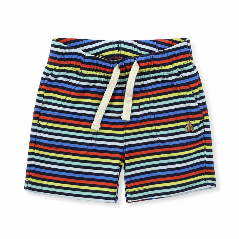 Front view of Gap Multicoloured Striped Jogger Trousers, size 12-18, Months