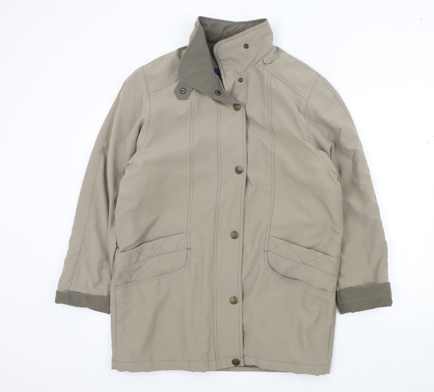 telemac Womens Brown   Overcoat Jacket Size M