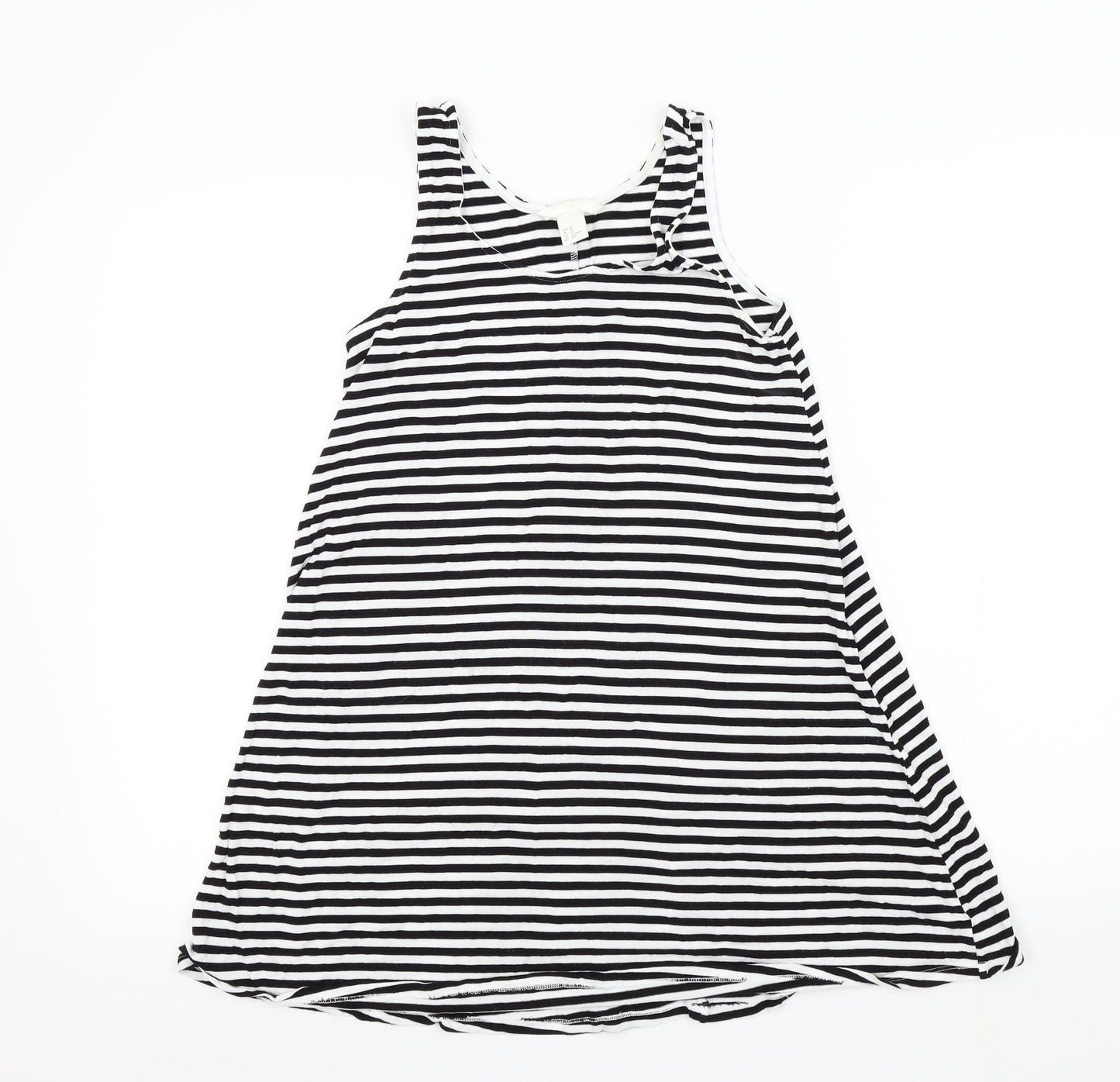 H&M Womens Black Striped  Basic T-Shirt Size XS