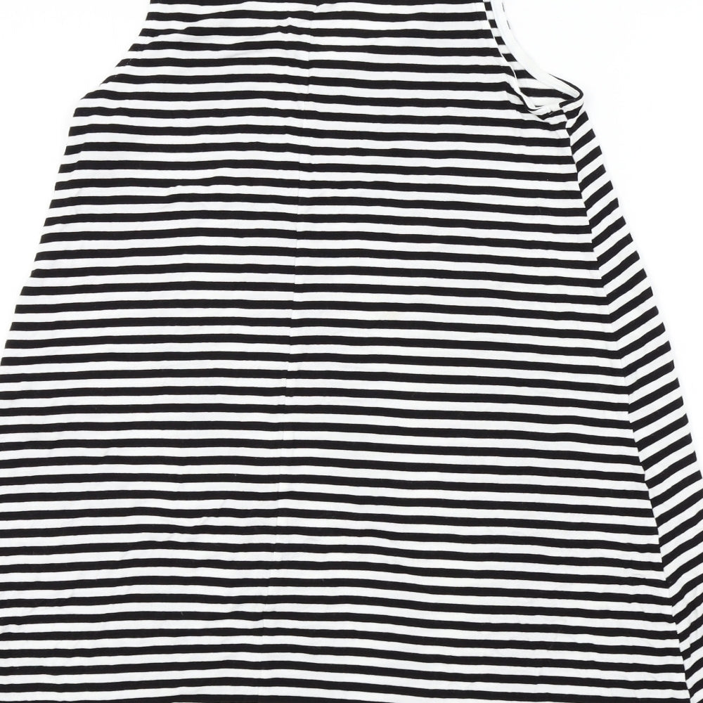 H&M Womens Black Striped  Basic T-Shirt Size XS