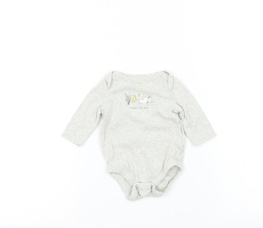 Gap Baby Grey Colourblock  Babygrow One-Piece Size 0-3 Months