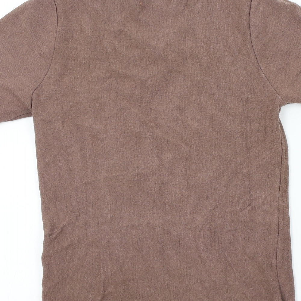 Todays Look Womens Blue Colourblock  Basic T-Shirt Size S
