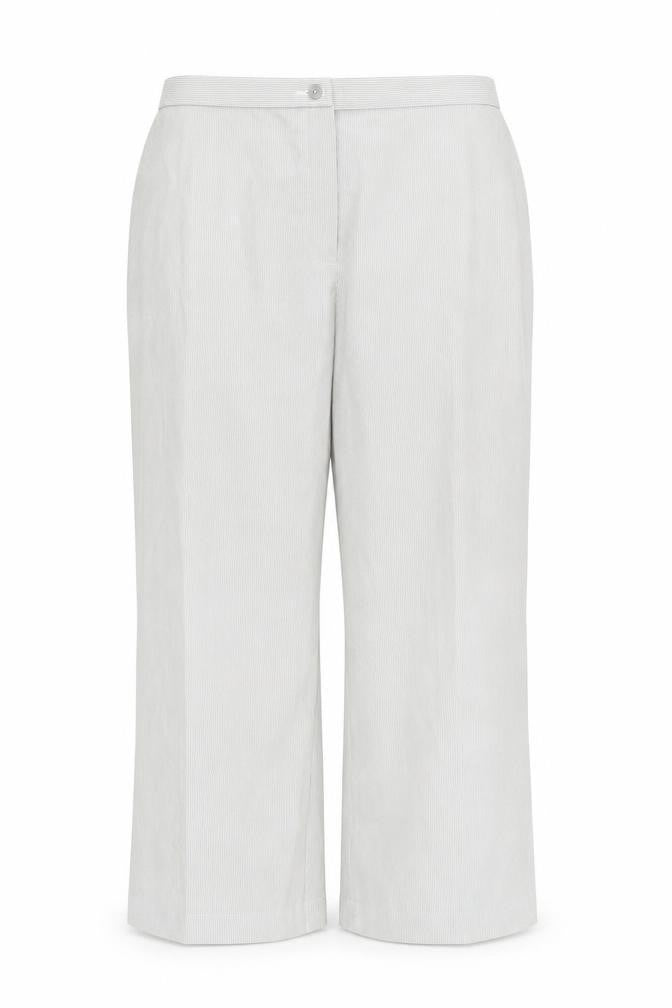 M&S Womens Green Striped  Trousers  Size 20 L26 in