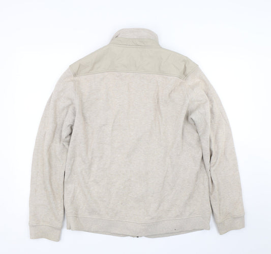 J Hampton & Sons Womens Beige   Full Zip Sweatshirt Size L