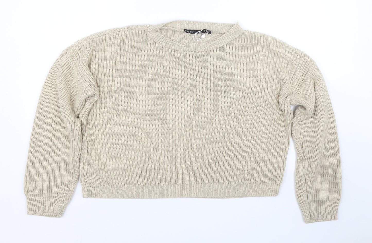 In the Style Womens Beige   Pullover Jumper Size 12