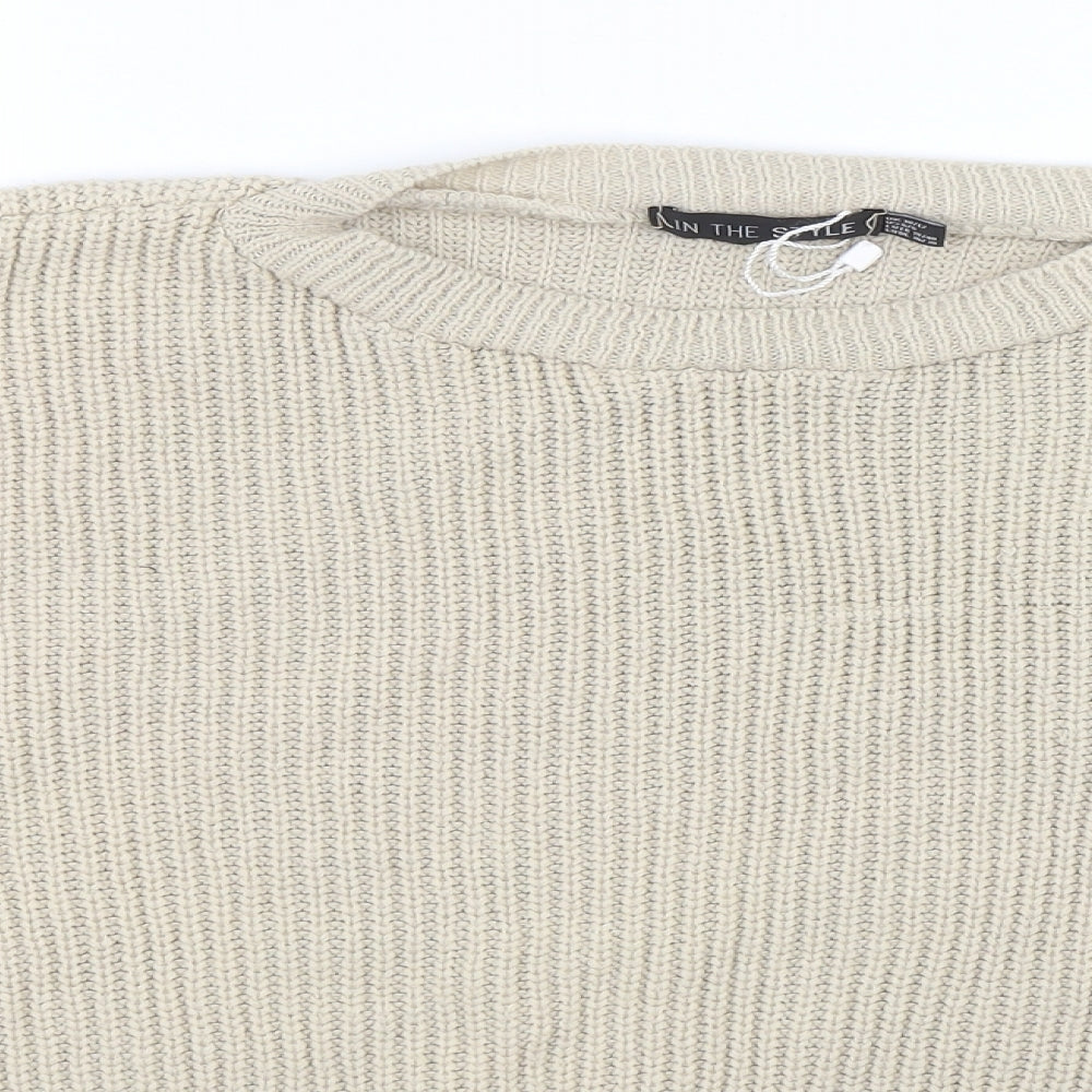 In the Style Womens Beige   Pullover Jumper Size 12