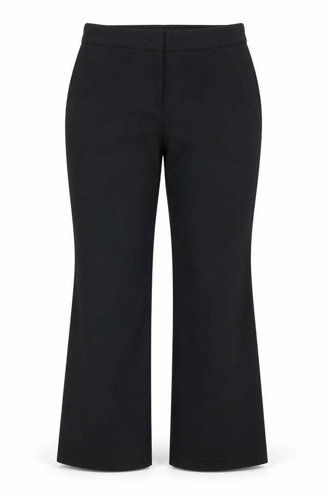 Front view of Papaya women’s black trousers, size UK 10, 27-inch leg