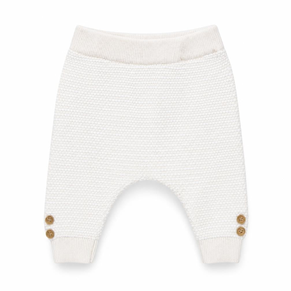 Front view of Mothercare Baby White sweatpants, size 0-3, Months